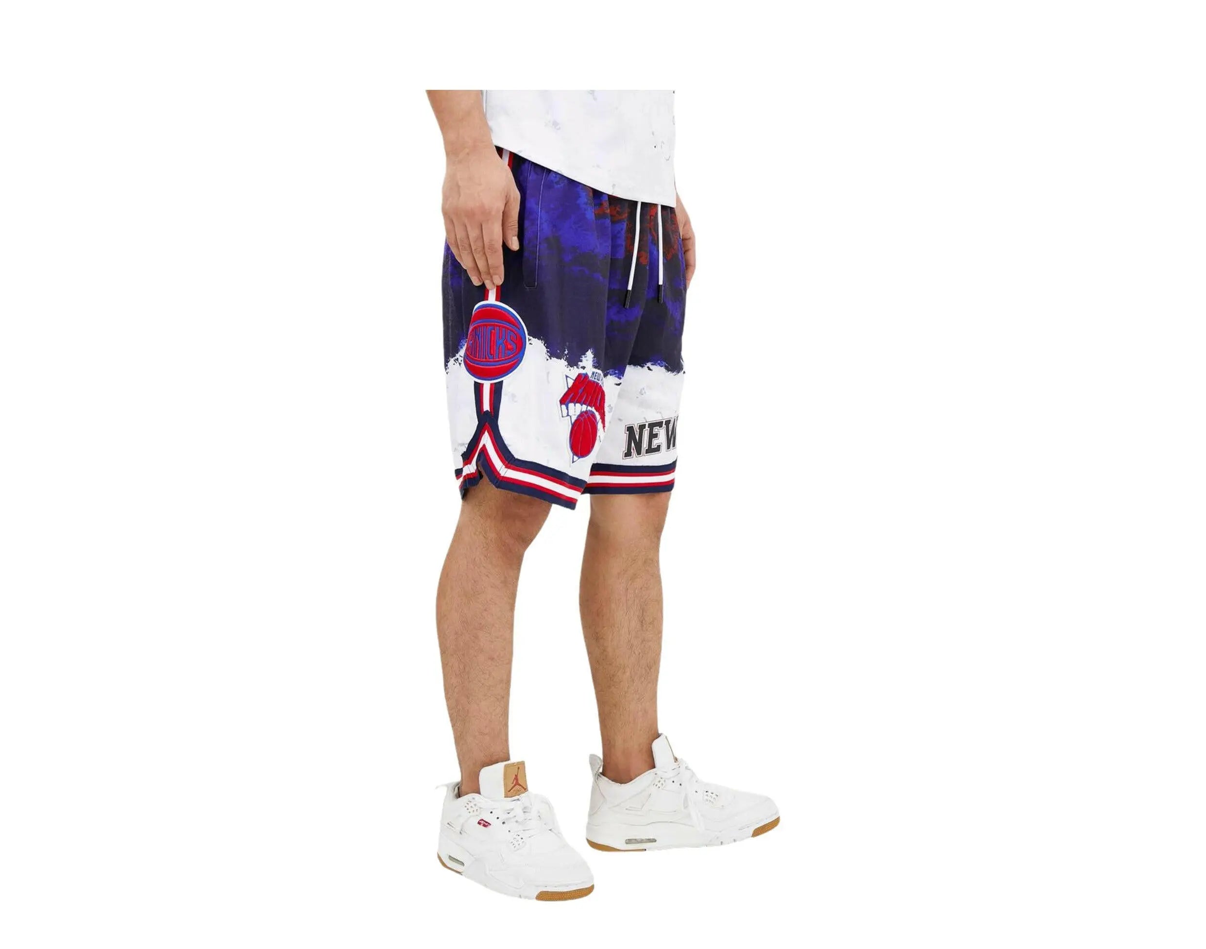 Pro Standard New York Knicks Pro Team Men Shorts Red/White/Blue Dip Dye