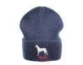 Polo Ralph Lauren Dalmatian Dog Knit Cuffed Beanie Hat Navy